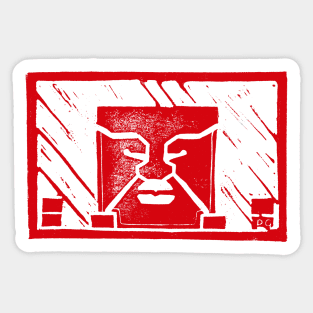 G1 Windscreen Sticker Face (RED) Sticker